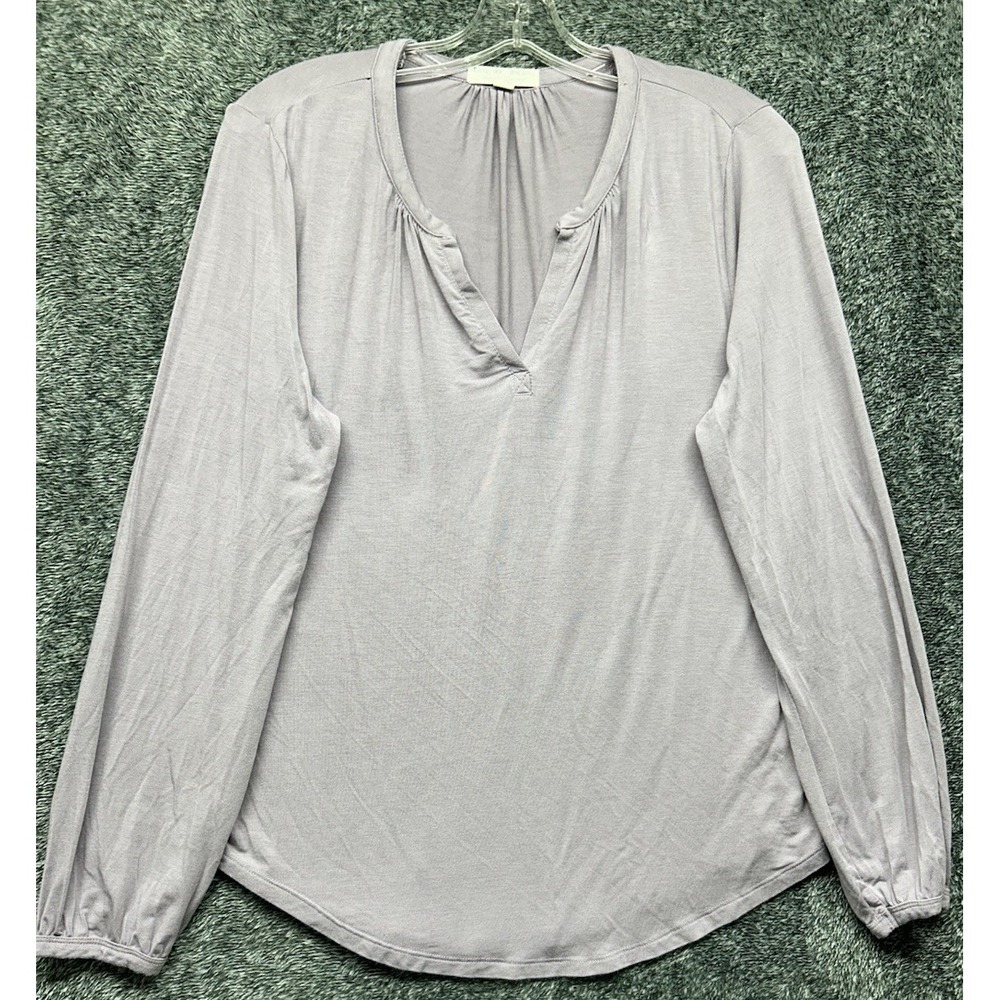 Barefoot Dreams Womens Size S Purple Long Sleeve Luxe Milk Jersey Top (J13)